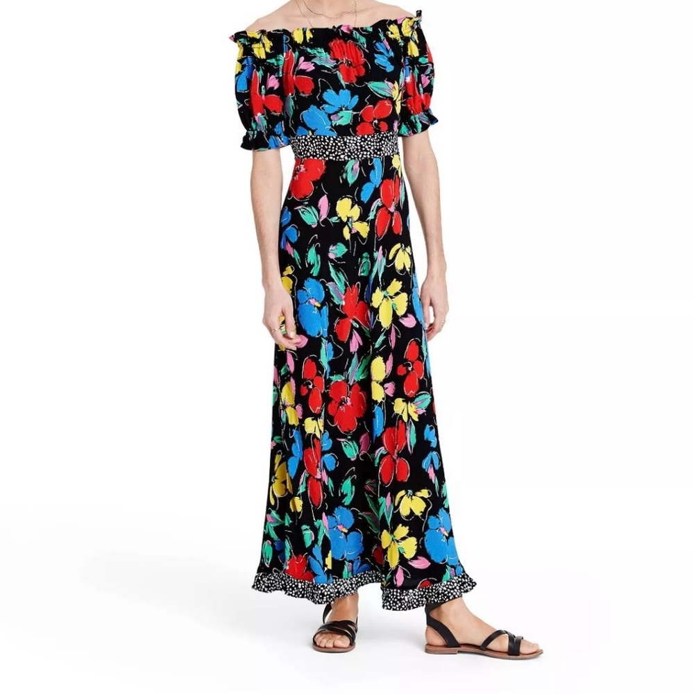 RIXO Multicolor Floral Maxi Dress